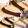 Mode Frauen Dame Gestrickte Lange Fingerlose Handschuhe Produktbild-Vorschau 5