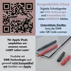 A collage of a QR code, text about product compatibility, and images of styluses and a tablet. Podgląd zdjęcia produktu