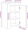 vidaXL Credenza rovere Sonoma 45x35x75 cm materiale a base Anteprima dell’immagine prodotto 8