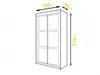Easy4You L2 100 cm Weiß Schiebetüren Kleiderschrank Produktbild-Vorschau 5