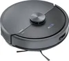 A dark gray robot vacuum cleaner is shown from a slightly elevated angle against a white background. Produktbild-Vorschau