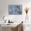 Gerahmtes Poster - Schwarzer Rahmen - Gold Blau Farbe - Produktbild-Vorschau 6