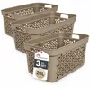 Plastard Wäschekorb 3er Set 20 Liter Beige aus Kunststoff Produktbild-Vorschau 1