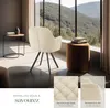 Fauteuil pivotant en velours Lucia, rembourré - crème, par Voir les images du produit 4