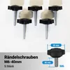 Bituxx 5x Rändelschraube Feststellschraube M6 x 40 mm Produktbild-Vorschau 2