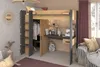 Lit surélevé avec bureau + armoire - 90 x 200 cm - Naturel Voir les images du produit 20