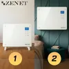 ZENET ZET-526 Glaskonvektor 1500 W Weiß | Elektroheizung Produktbild-Vorschau 3