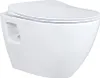 Creavit Hänge WC Set Weiß spülrandlos mit Edelstahl Bidet, Produktbild-Vorschau 2