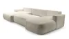 AX LIVING Canapé d'angle avec fonction sommeil Beige Peoni Voir les images du produit 3
