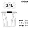 KONZEPT 14L Aufbewahrungsbox mit Deckel 3er Set, sicher Produktbild-Vorschau 2