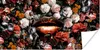 MuchoWow® Poster Lippen - Blumen - Farbe - Orange - Kunst - Produktbild-Vorschau 1