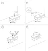Diagram showing the installation steps for a washbasin. Náhled obrázku produktu