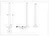 LED stojacia lampa - chrómová farba - H 104 cm - akryl - Náhľad obrázku produktu 15