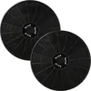 Two black circular charcoal filters for a range hood. Produktbild-Vorschau