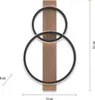 Selltec Deckenleuchte Mattschwarz LED Ringform Holzoptik Produktbild-Vorschau 6