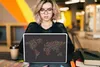 MuchoWow® Laptop Aufkleber Sticker Cover Weltkarte - Punkte Produktbild-Vorschau 5
