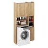 A washing machine cabinet with shelves and a washing machine. Náhled obrázku produktu