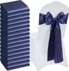 SucceBuy satynowe szarfy na krzesła z kokardami (275x17 cm) Podgląd zdjęcia produktu 1
