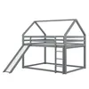 Hochbett mit Rutsche und Spielhaus-Funktion für 2 Kinder, Produktbild-Vorschau 6