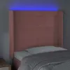 vidaXL LED Kopfteil Rosa 83x16x118/128 cm Samt Produktbild-Vorschau 4