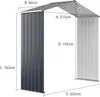 Capanno per attrezzi COSTWAY in metallo esteso-213x127x195 Anteprima dell’immagine prodotto 6