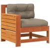 vidaXL Gartensofa mit Armlehne und Kissen Wachsbraun Produktbild-Vorschau 1