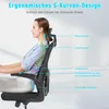 Ergonomická kancelářská židle Naspaluro, otočná židle s Náhled obrázku produktu 4
