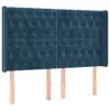 Kopfteil mit Ohren Dunkelblau 163x16x118/128 cm Samt Produktbild-Vorschau 1