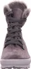 A close-up, front-facing view of a gray boot with gray laces and white trim. Produktbild-Vorschau