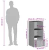 vidaXL Zahradní skříňka hnědá 50x55x115 cm poly ratan Náhled obrázku produktu 8