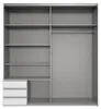 Schwebtürenschrank Emden Weiß Graphit mit Spiegel 179 cm Produktbild-Vorschau 4