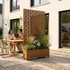 Trennwand ‘Aaskis’ mit Blumenkasten Rollen Stahl 190 x 82 x Produktbild-Vorschau 4
