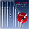 A product image showcasing multiple LED light tubes with a close-up inset of a connector. Produktbild-Vorschau
