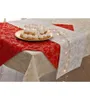 Festlicher Tischläufer Weiss Silber ca 140 x 40 cm Produktbild-Vorschau 2