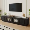 Merax TV Lowboard mit Bogentüren und Glastüren, TV Schrank Produktbild-Vorschau 4