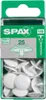 Spax Abdeckkappen weiß zum stecken (stift) - 25 Stk. Produktbild-Vorschau 1