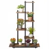 A multi-tiered plant stand with various potted plants on each shelf. Náhled obrázku produktu