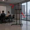 Stojak TV Maclean, półka na kamerę na kółkach, 37-70" maks. Podgląd zdjęcia produktu 9