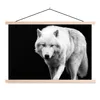 MuchoWow® Textilposter Wolf - Tier - Schwarz - Weiß 120x80 Produktbild-Vorschau 1