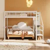 A child's bedroom with a white bunk bed and cloud-shaped headboard. Produktbild-Vorschau