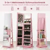 COSTWAY Armoire à bijoux avec LED, armoire à glace avec Voir les images du produit 4