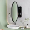 AIORBER Armoire de toilette ovale avec espace de rangement, Voir les images du produit 3