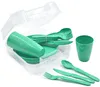 31-teiliges Picknick-Set, Picknickkorb und Mehrweggeschirr Produktbild-Vorschau 2