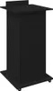 A black podium with a wooden texture on a white background. Anteprima dell’immagine prodotto