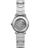 The back of a silver watch with an exposed mechanical movement. Produktbild-Vorschau
