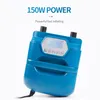 A blue electric air pump with a digital display and buttons, set against a white background. Podgląd zdjęcia produktu