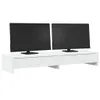 vidaXL Supporto per monitor con cassetti, bianco, 100 x 27 Anteprima dell’immagine prodotto 3