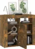 vidaXL Sideboard mit LED-Beleuchtung Räuchereiche 80x35x75 Produktbild-Vorschau 5