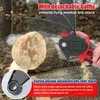 A person is using a red and black electric chainsaw to cut a log in a forest setting. Náhľad obrázku produktu