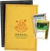 A yellow manual and two cards are displayed on a light gray and white background. Produktbild-Vorschau